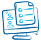 Ícone de tradução de documentos – Serviços de tradução profissional e confidencial em inglês, francês, português, espanhol, italiano e alemão